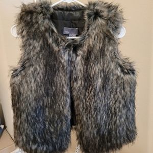 Vince Faux Fur Open Vest